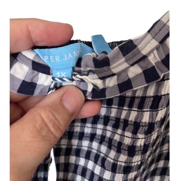 Draper James Jo Dee Dress Gingham Nassau Navy NWT SIZE 1X - Picture 8 of 8